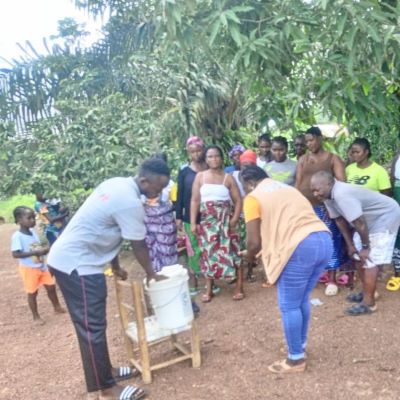 Washing hands demonstration